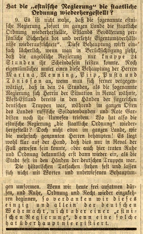 Dorpater Zeitung, 17. mai 1918
