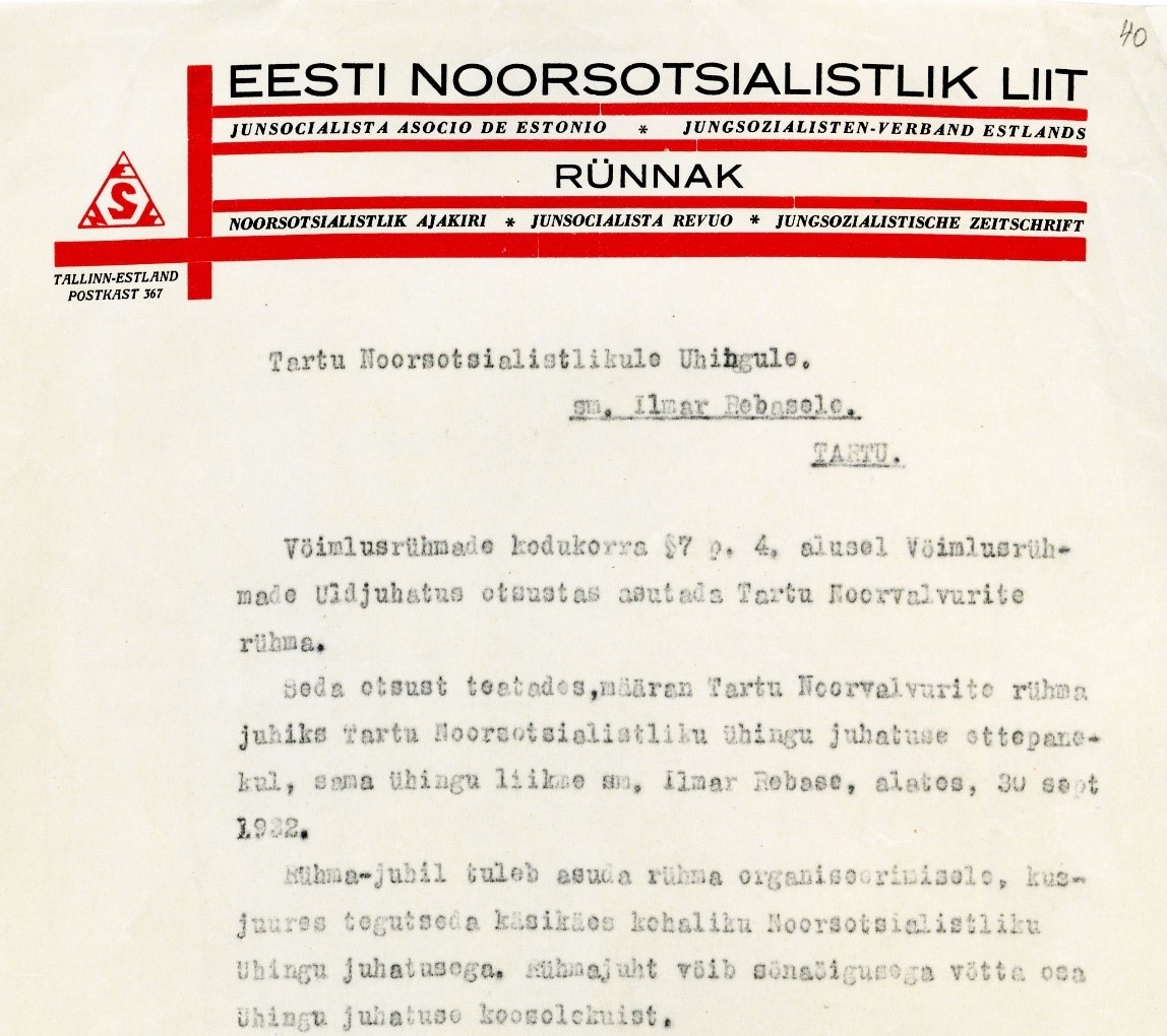 Punane kaitsesport – (noor)sotsialistide võimlemisrühmad 1930ndate Eestis